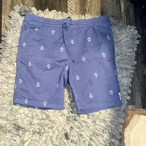 Men’s Hurley blue Anchor printed shorts large